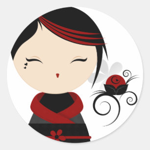 Gothic Kokeshi Sticker