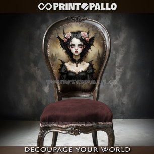 Gothic Lady of the Bats with roses  Tissue Paper