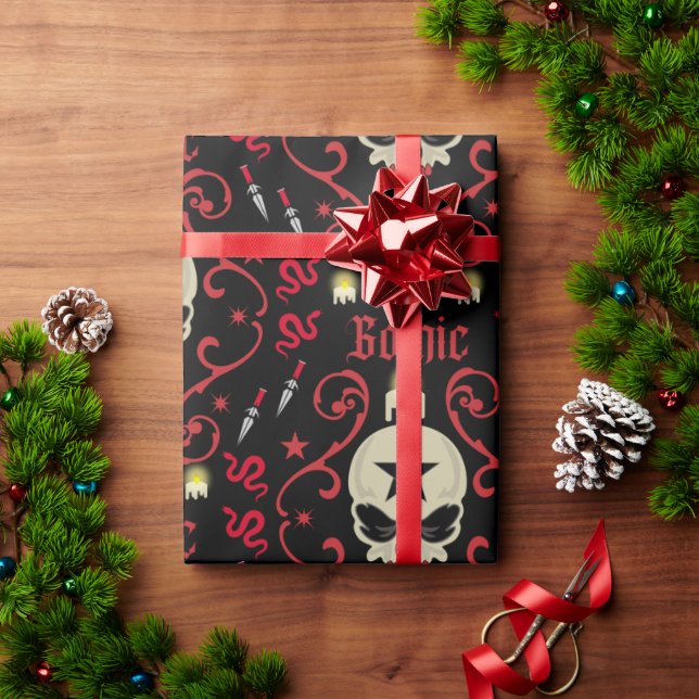 Gothic Lamp And Accessories Wrapping Paper (Holiday Gift)