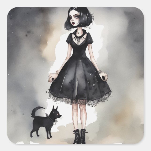 Gothic LBD Sticker for Dark Elegance (Front)