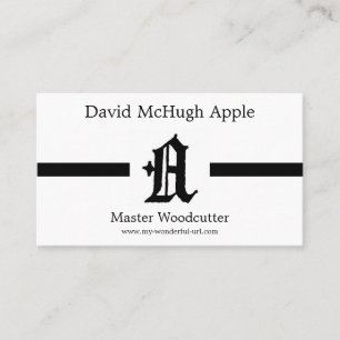 Gothic Letter "A" Classic English Initial Business Card