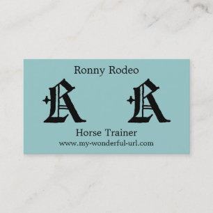 Gothic Letter "R" Classic English Initial Business Card