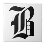 Gothic letter tiles<br><div class="desc">Gothic letter tile. Black on white. Custom letter signs</div>