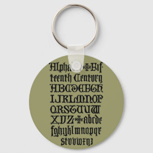 Gothic Letters Keychain