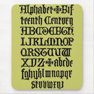 Gothic Letters Mouse Pad
