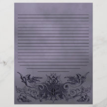 Gothic Light Purple Dragon Alchemy Spell Page