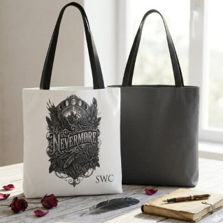 Gothic Literature Nevermore Raven Lover Tote Bag