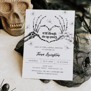 Gothic Love Halloween Bridal Shower Invitation