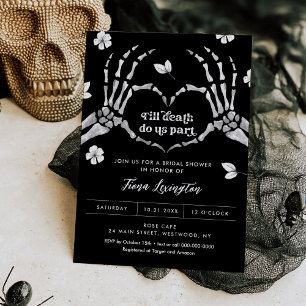 Gothic Love Halloween Bridal Shower Invitation