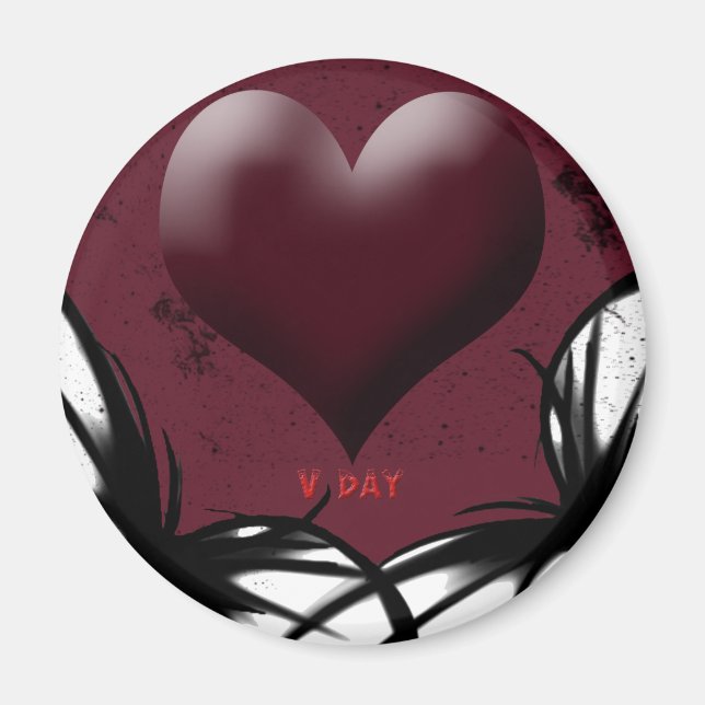 Gothic Love Magnet in 3 Sizes (Front)