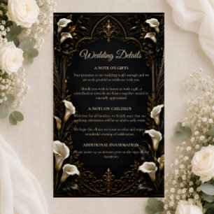 Gothic Luxury Wedding  Enclosure Card