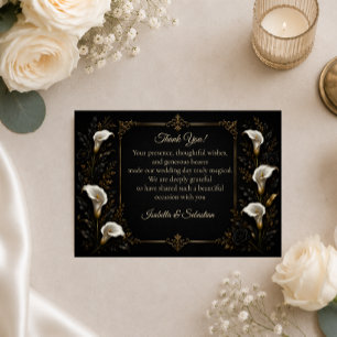 Gothic Luxury Wedding Thank You Card
