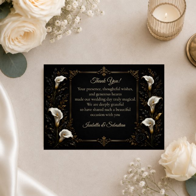 Gothic Luxury Wedding Thank You Card (Creator Uploaded)