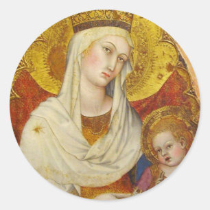 Gothic Madonna and Child stickers
