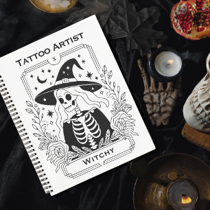 Gothic Magic Mystical Tattoo Witchy Tarot Esoteric Notebook