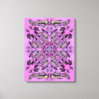 Gothic Mandala Stretched Canvas Print