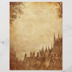 Gothic Mediaeval Cathedral Vintage Sepia