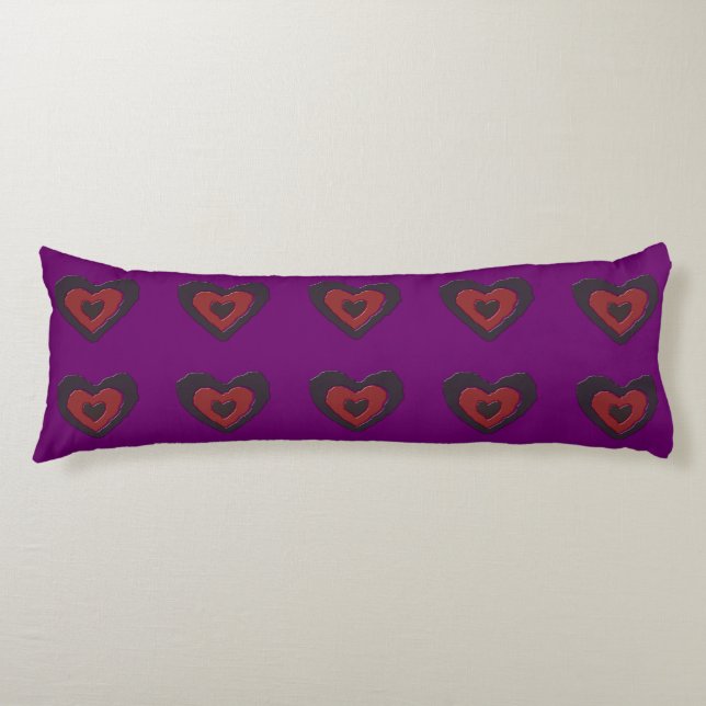Gothic Melting Love Heart Body Pillow (Front)