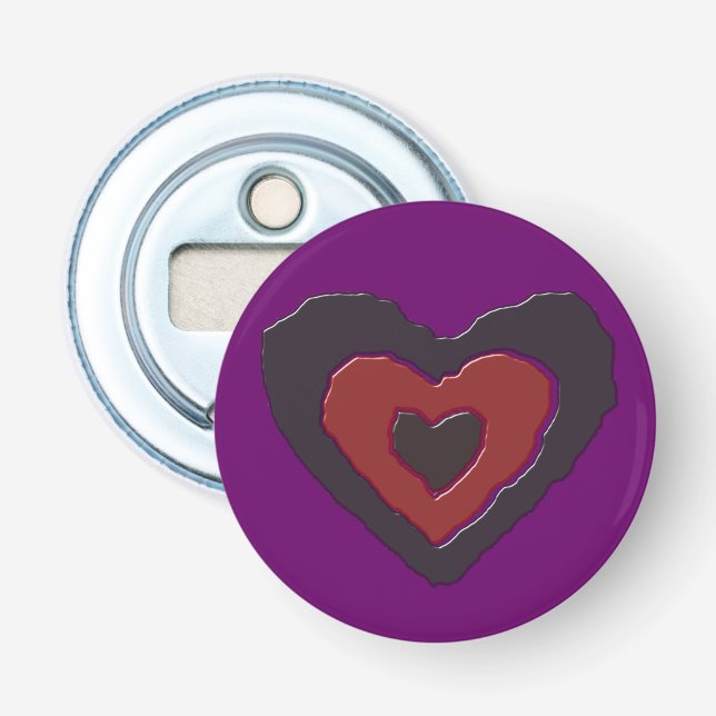 Gothic Melting Love Heart Bottle Opener (Front)