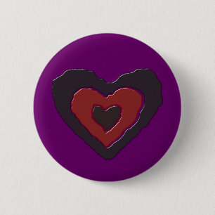 Gothic Melting Love Heart Button