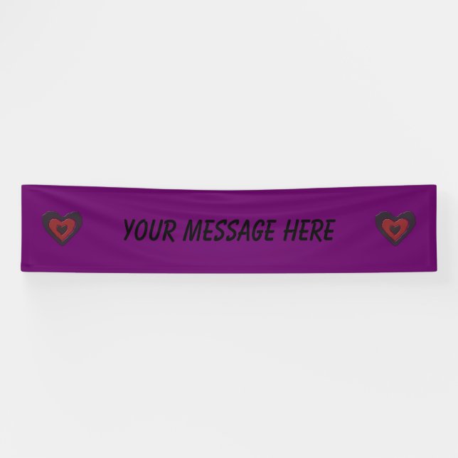 Gothic Melting Love Heart Custom Banner (Horizontal)