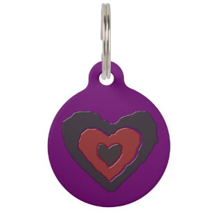 Gothic Melting Love Heart Custom Dog Tag