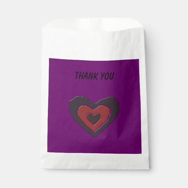 Gothic Melting Love Heart Custom Favour Bags (Front)
