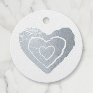 Gothic Melting Love Heart Custom Foil Favour Tags