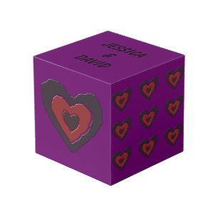 Gothic Melting Love Heart Custom Photo Cube