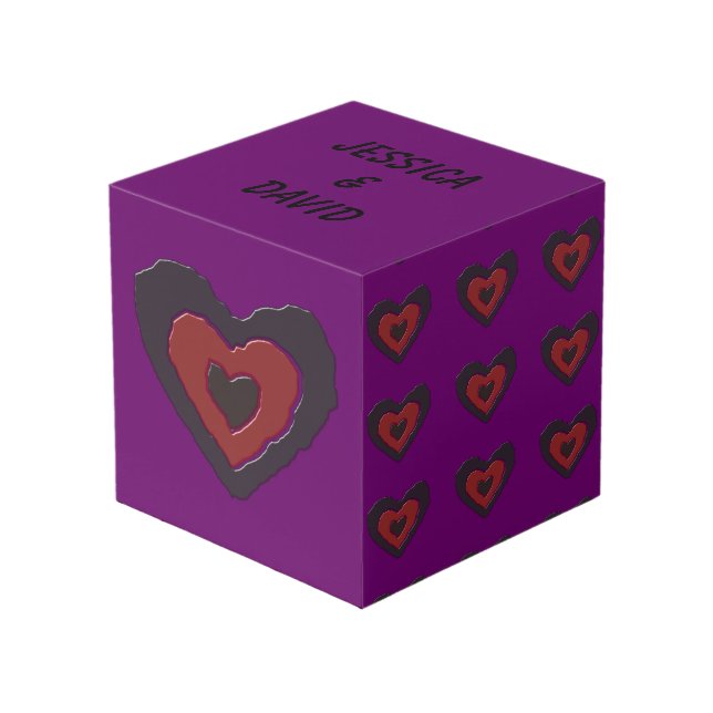 Gothic Melting Love Heart Custom Photo Cube (Front Angled)