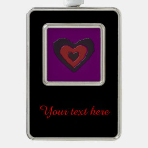 Gothic Melting Love Heart Customisable Ornament