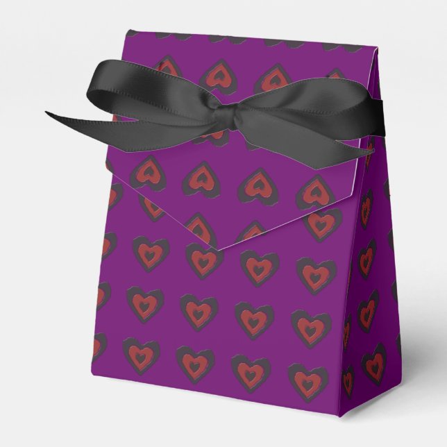Gothic Melting Love Heart Favour Box (Front Side)