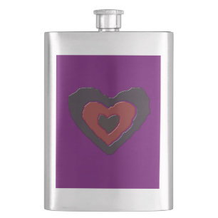 Gothic Melting Love Heart Flasks