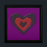 Gothic Melting Love Heart Gift Box<br><div class="desc">This awesome gift box features a beautiful digital image of a gothic black and red heart with ragged edges that shine with an ethereal light and appear to be melting. The background is purple.</div>