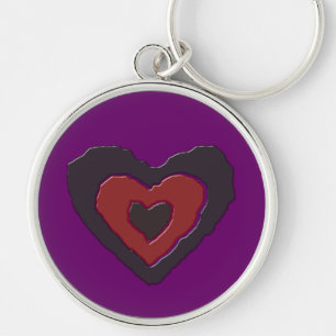 Gothic Melting Love Heart Keychain