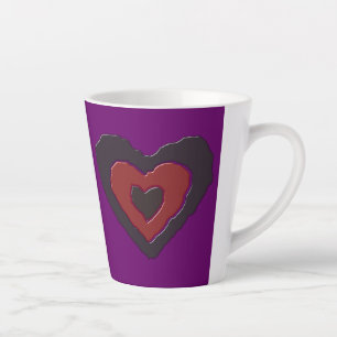 Gothic Melting Love Heart Latte Mug