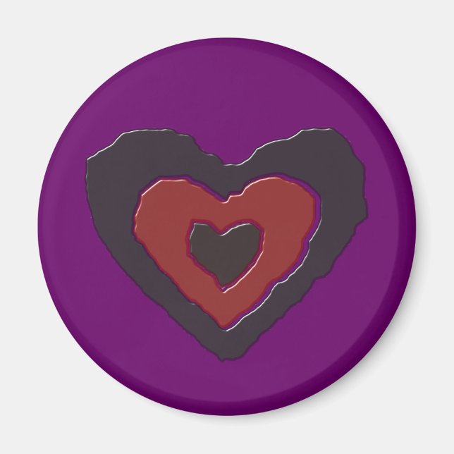 Gothic Melting Love Heart Magnet (Front)