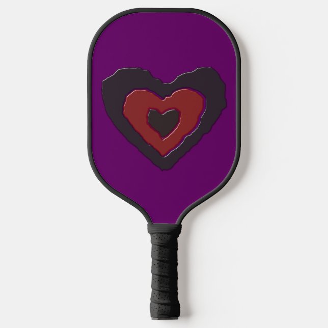 Gothic Melting Love Heart Pickleball Paddle (Front)
