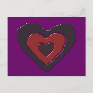 Gothic Melting Love Heart Postcard