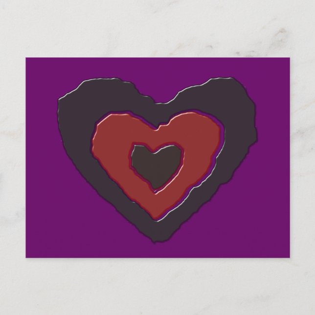 Gothic Melting Love Heart Postcard (Front)