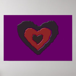 Gothic Melting Love Heart Poster