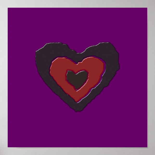 Gothic Melting Love Heart Poster (Front)