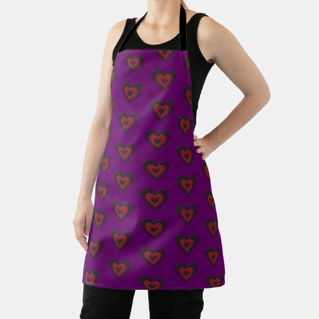Gothic Melting Love Hearts Apron (Insitu)