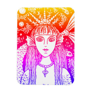 GOTHIC MERMAID, BLACK SEA SIREN FANTASY WHIMSY MAG MAGNET