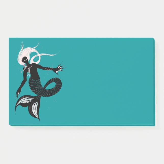 Gothic Mermaid Dark Fantasy Sea Creature Post-it Notes (Front)