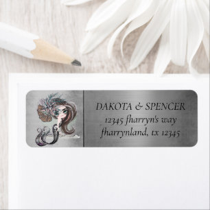 Gothic Mermaid   Dark Goth Girly Return Address