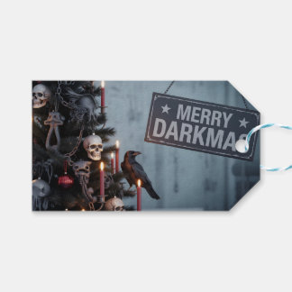 Gothic "Merry Darkmas" Horror Christmas Tree Gift Tags