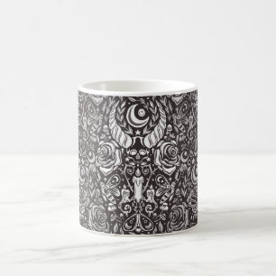 Gothic monochrome pattern coffee mug