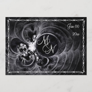 Gothic Monogram Wedding Invitation