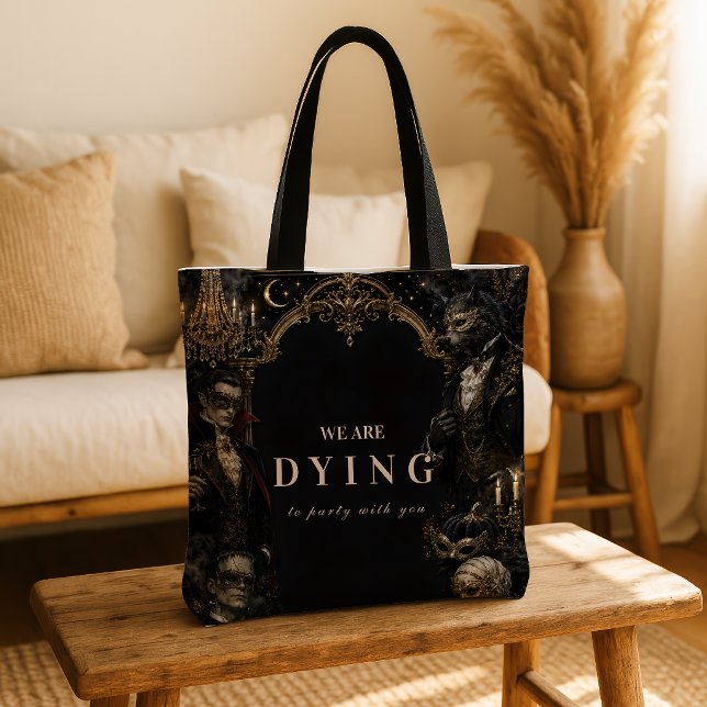 Gothic Monster Halloween Masquerade Tote Bag (Creator Uploaded)